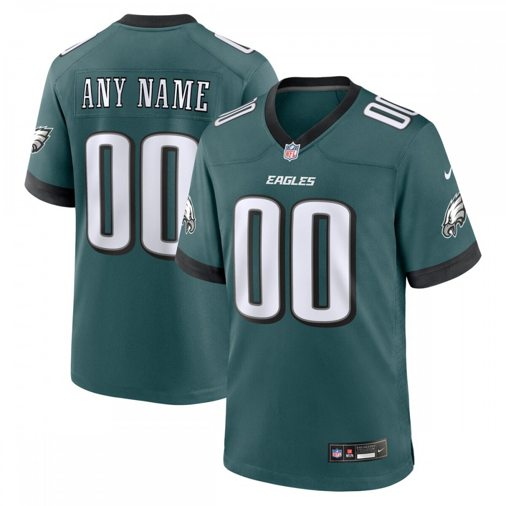 Philadelphia Eagles Nike Custom Game Jersey - Midnight Green-GridironStore